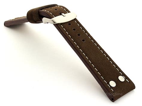 short leather watch strap.